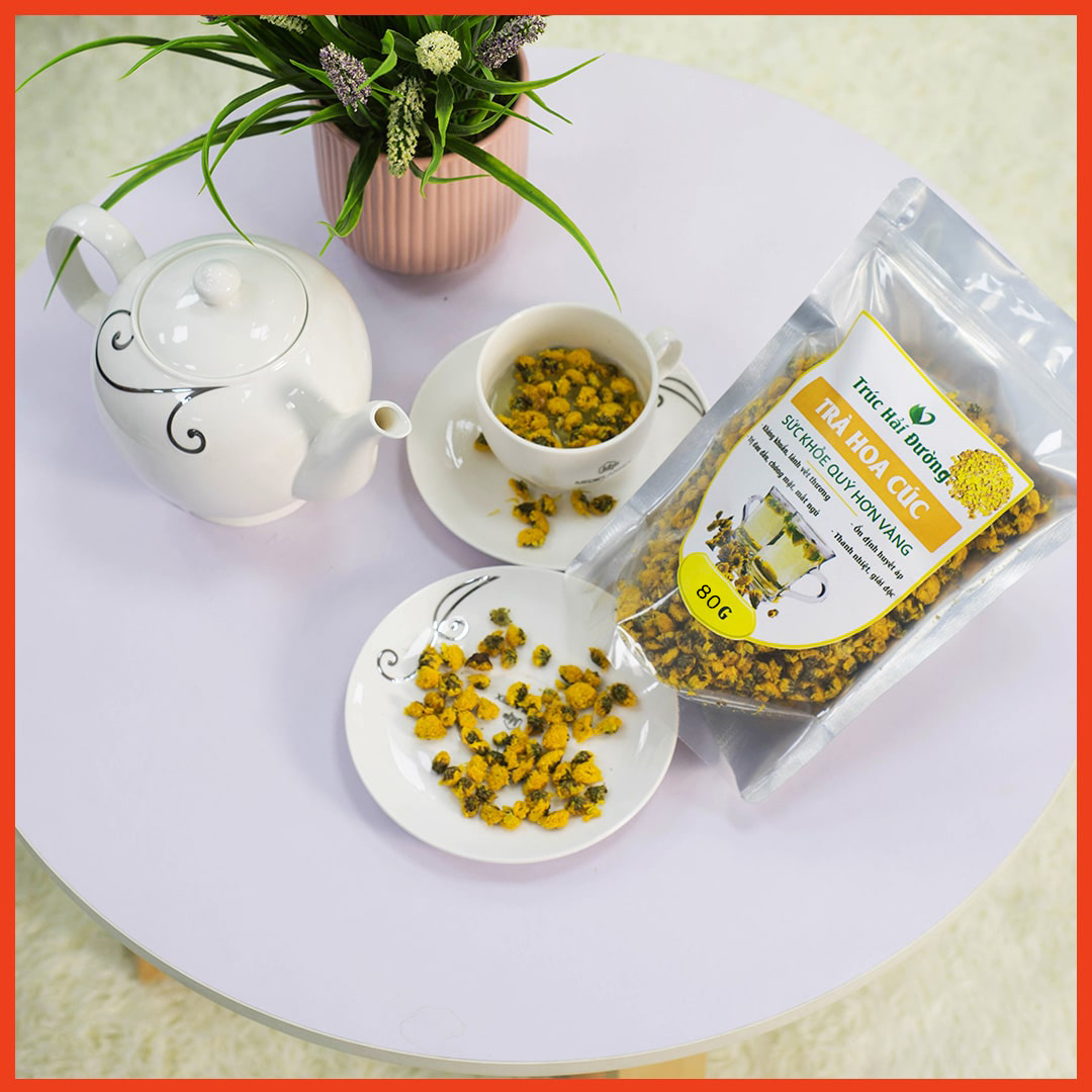 [TẶNG TÁO ĐỎ] Trà Hoa Cúc Loại Thượng Hạng 80Gr Thanh Nhiệt - Giải Độc - Ngủ Ngon - Mát Gan - Sáng Mắt