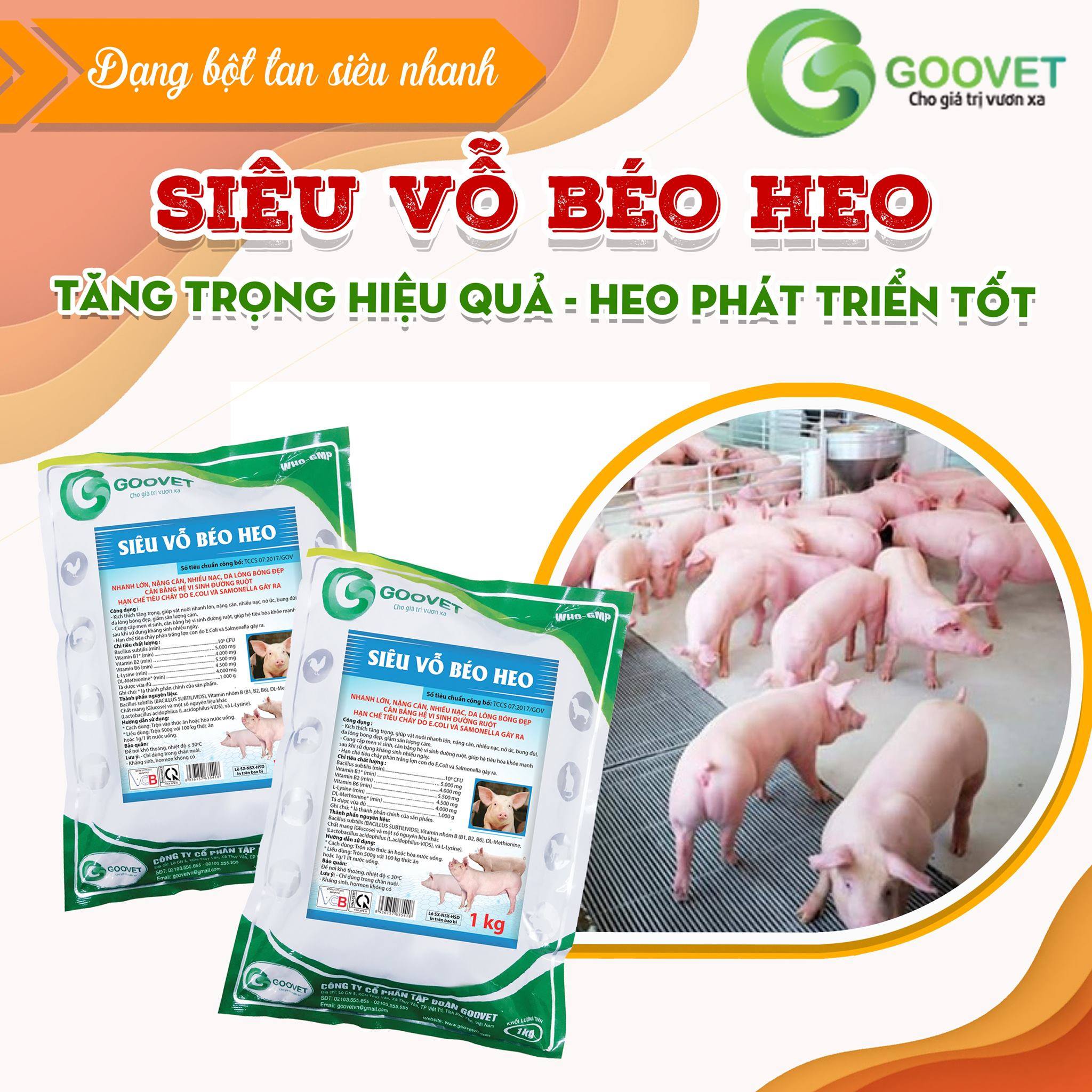 Siêu vỗ béo heo cao cấp