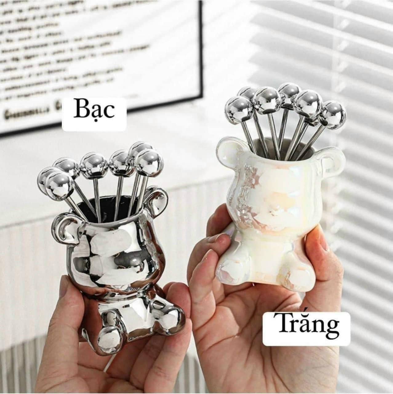 SET DĨA ĂN HOA QUẢ GẤU BRICK