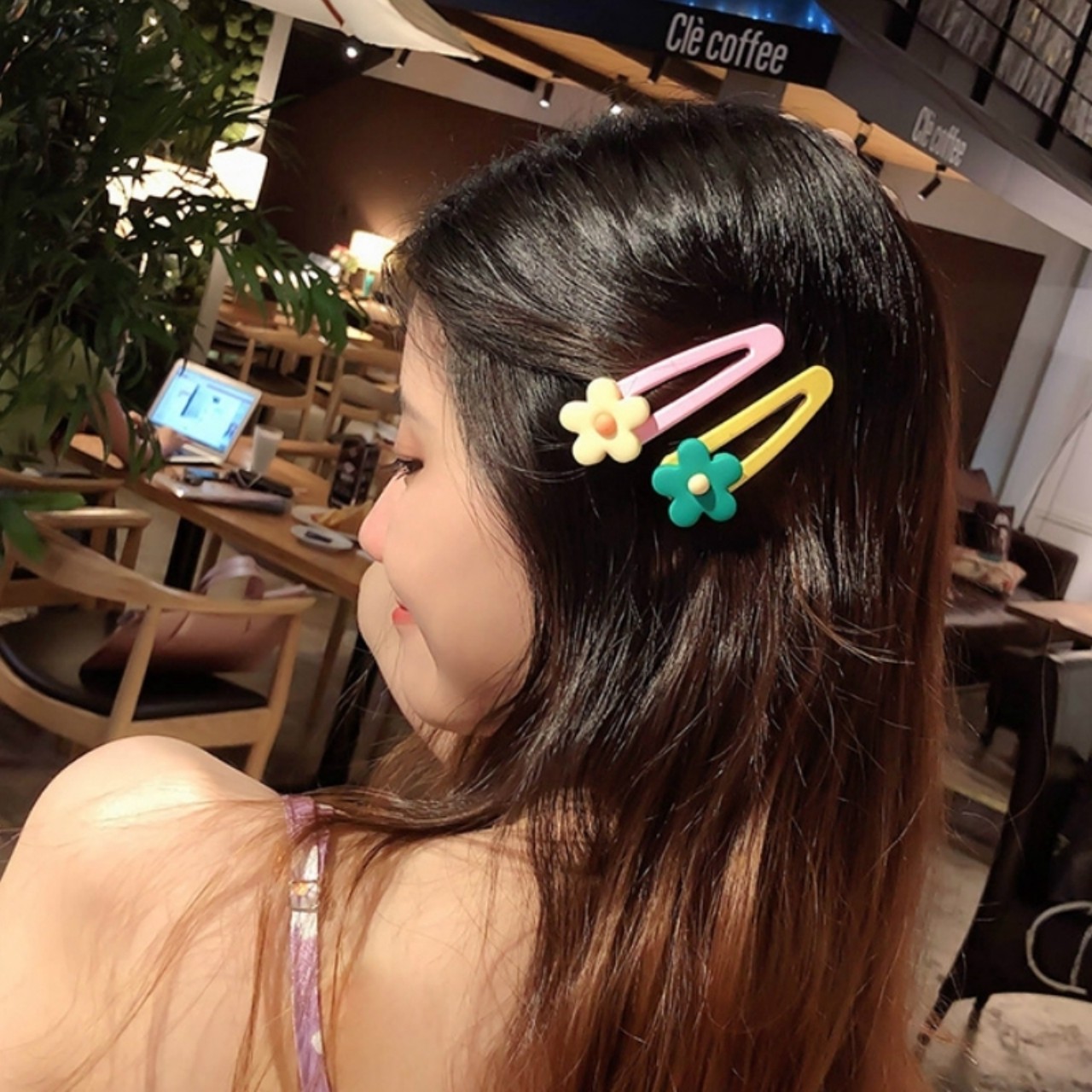 Combo 2 kẹp tóc mái hoa mai