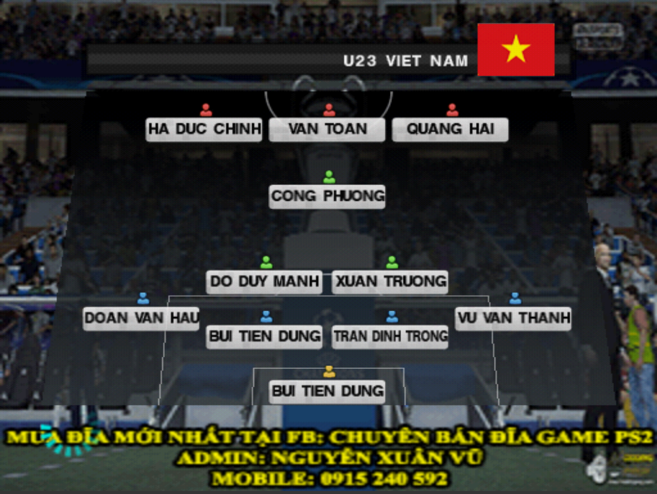 Đĩa game PES 18 tiếng Việt (thể thao) cho máy game PS2