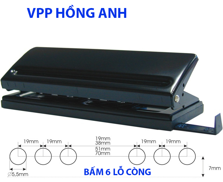 Bấm lỗ còng giấy a6/ a5/ b5 kw-trio làm ruột sổ còng binder 6 lỗ