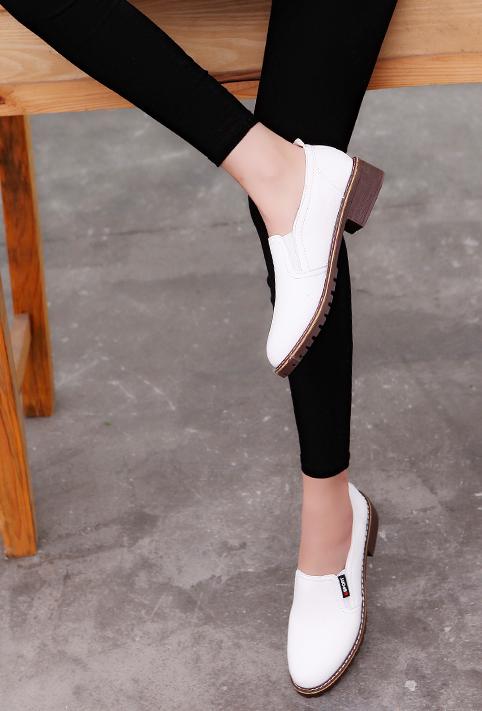 Giày slip on da trơn đế nâu S207