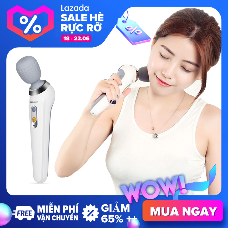 Jinkairui Massage điện rung cho cổ cơ thể cầm tay không thấm nước có thể sạc lại