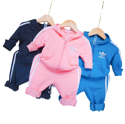 Set bộ thu đông dài tay chất nỉ da cá QC kèm mũ năng động ấm áp cho bé trai bé gái