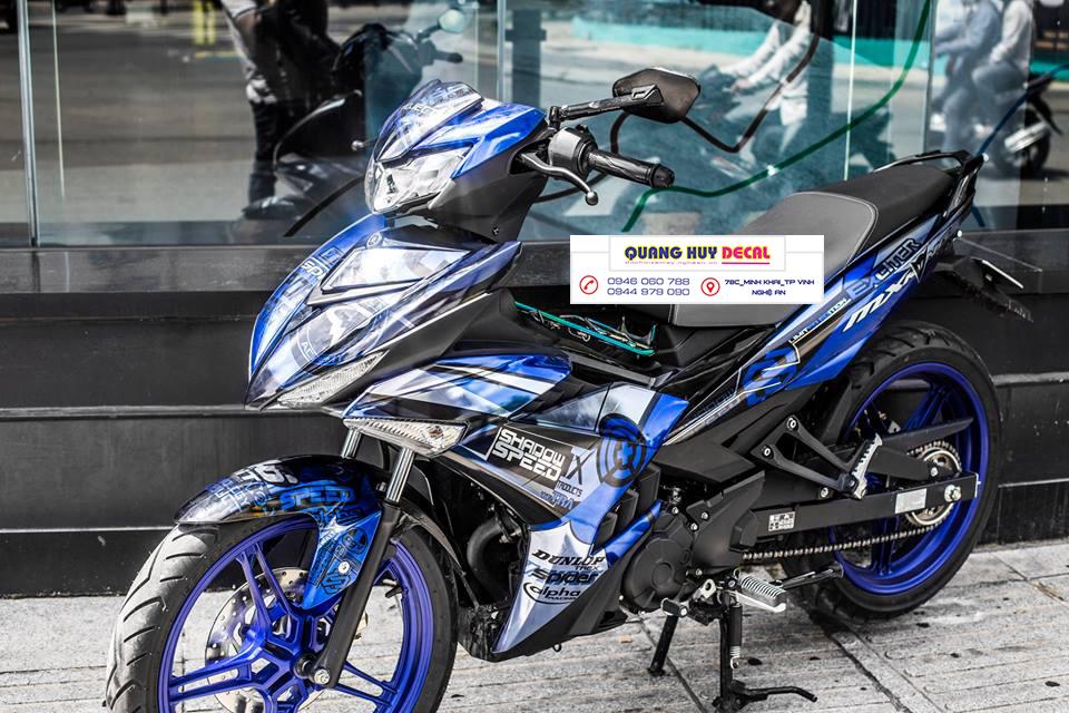 Tem trùm exciter 150 xanh đen, tem exciter 150, team trùm exciter 150, tem xe exciter 150, team trùm ex 150, team xe exciter 150 xanh đen