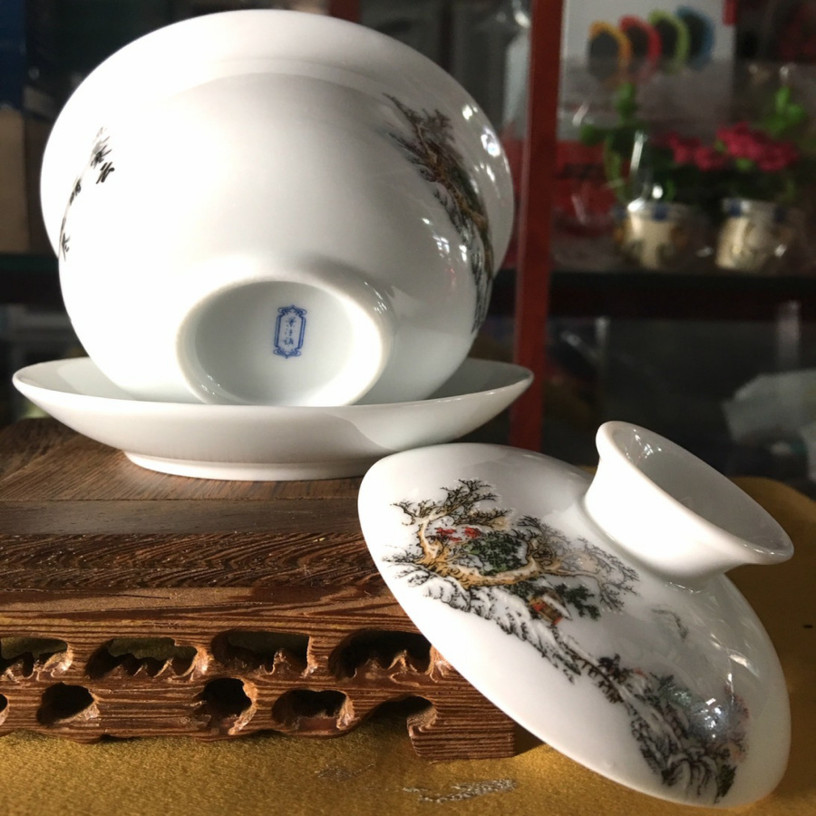 [HCM]Chén trà có nắp Kiểu cổ Trung Quốc