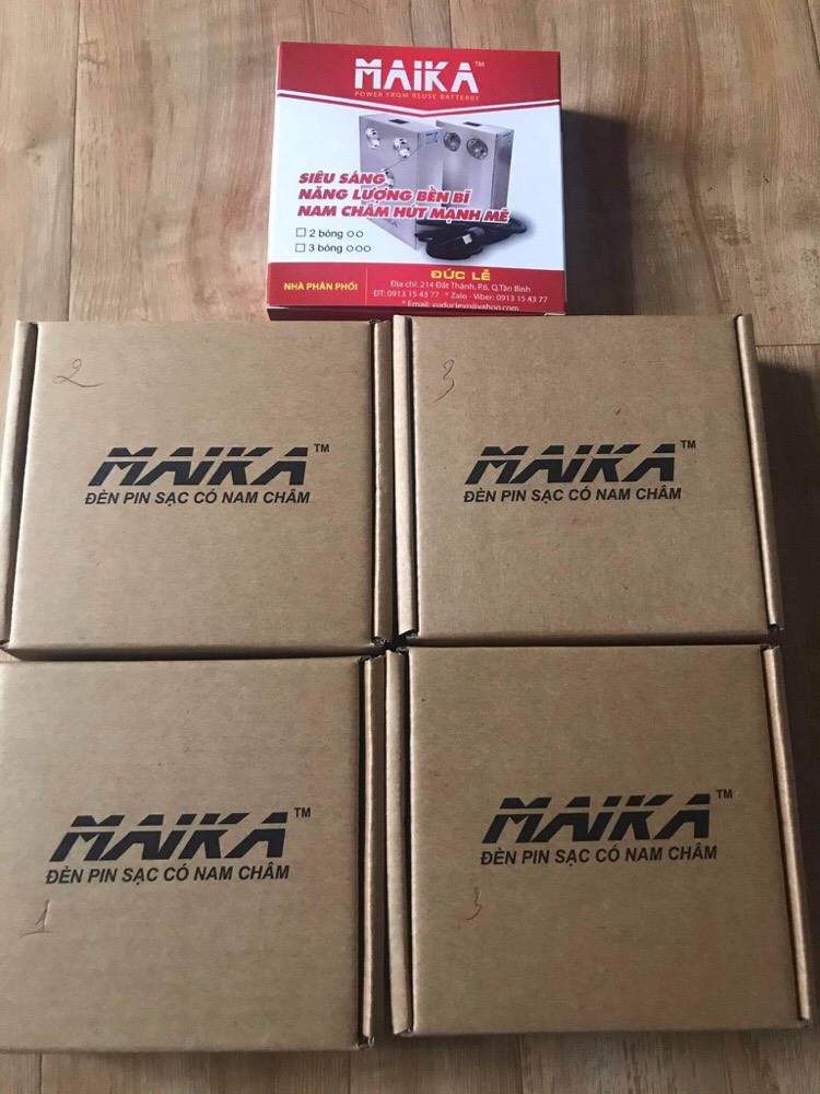 [HCM]Đèn sạc led siêu sáng Maika 2 bóng ( nhiều màu )