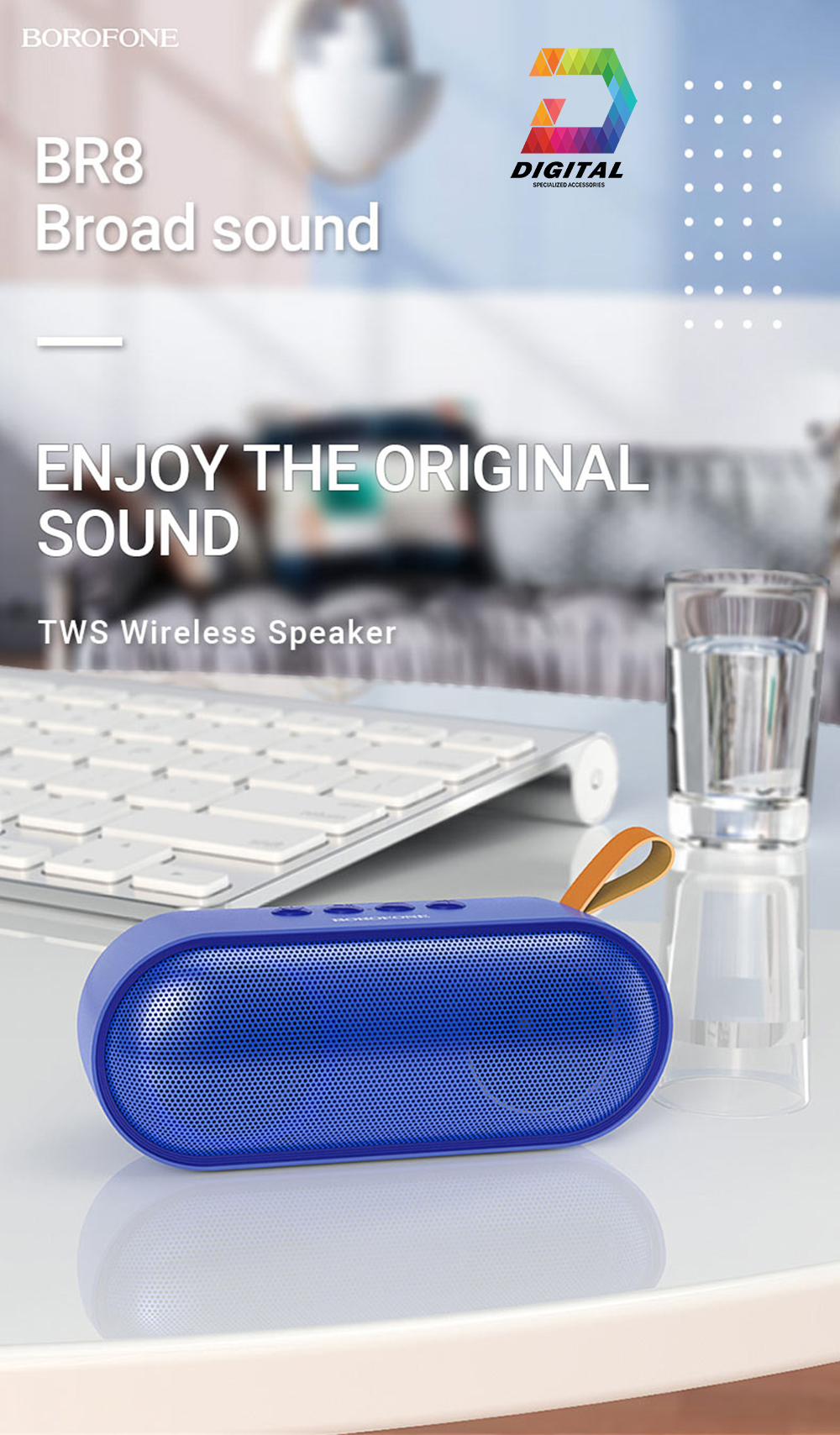 Loa Bluetooth Mini Borofone BR8 Chính Hãng V5.0 True Wireless Stereo