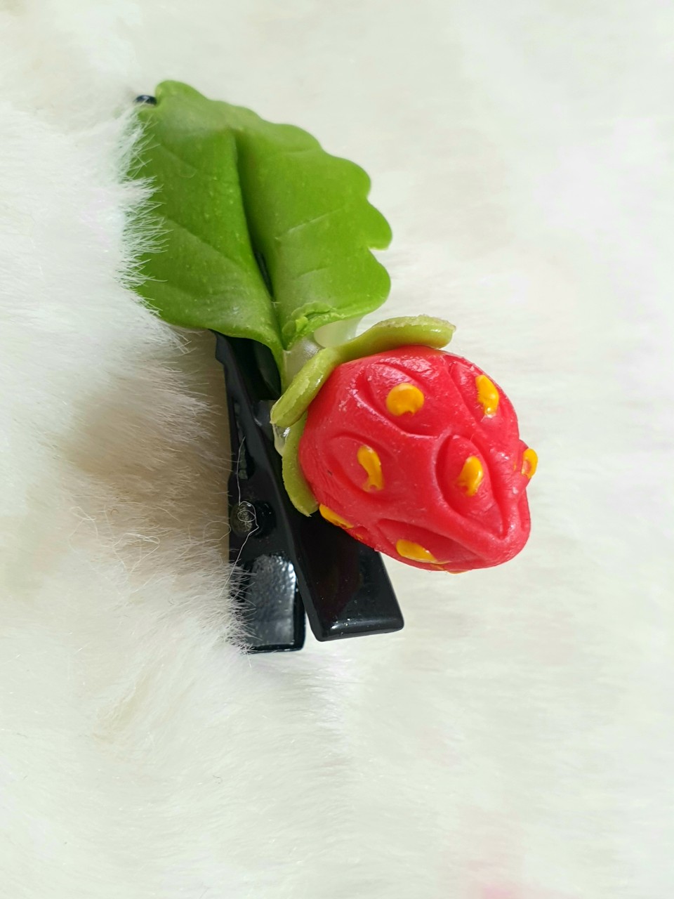 Kẹp tóc hanmade từ đất set hình hoa thiên nhiên đáng yêu