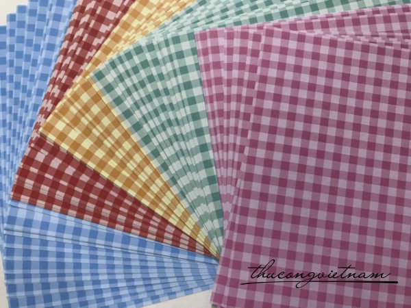 Giấy origami design paper checked designs 100 tờ