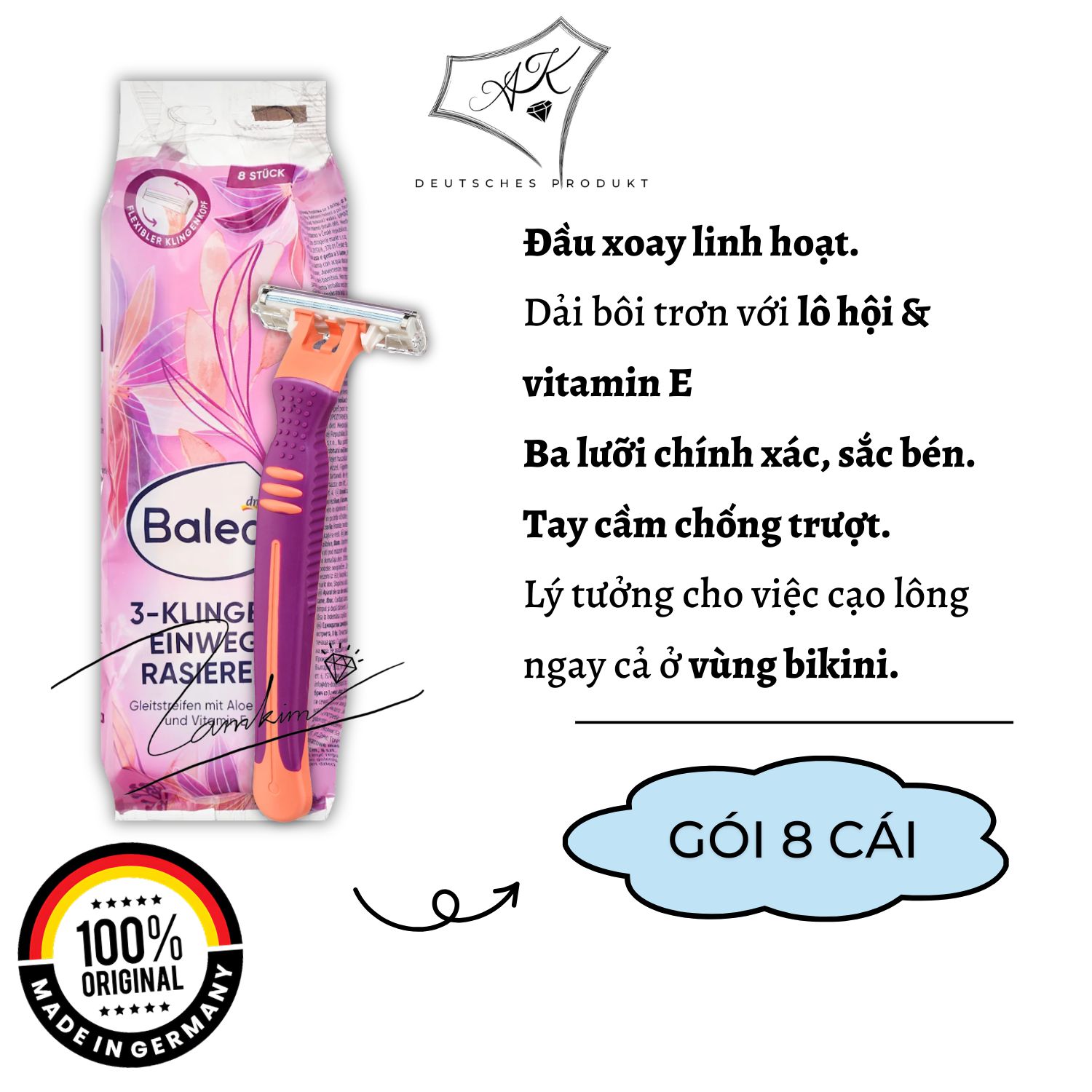 [ Hàng Đức ] Dao cạo lông Balea cho nữ - nội địa Đức