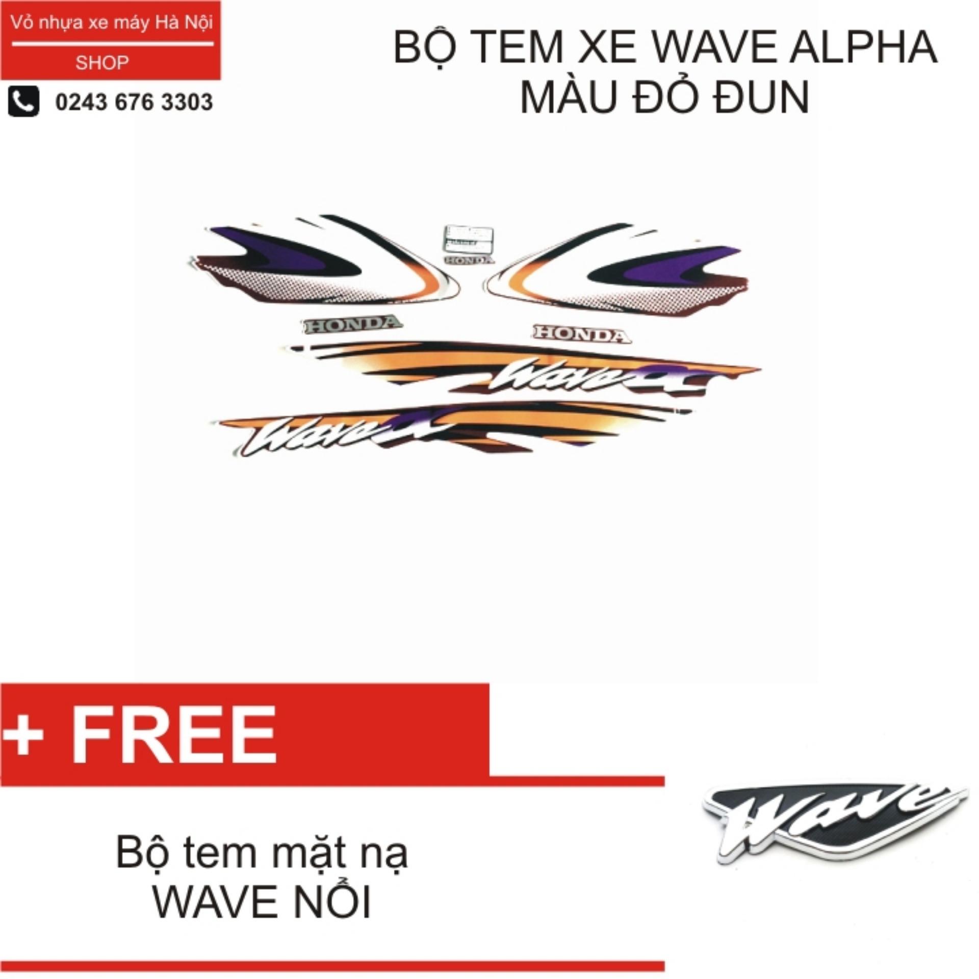 Bộ decal xe Wave Alpha 2004 màu xanh nhớt