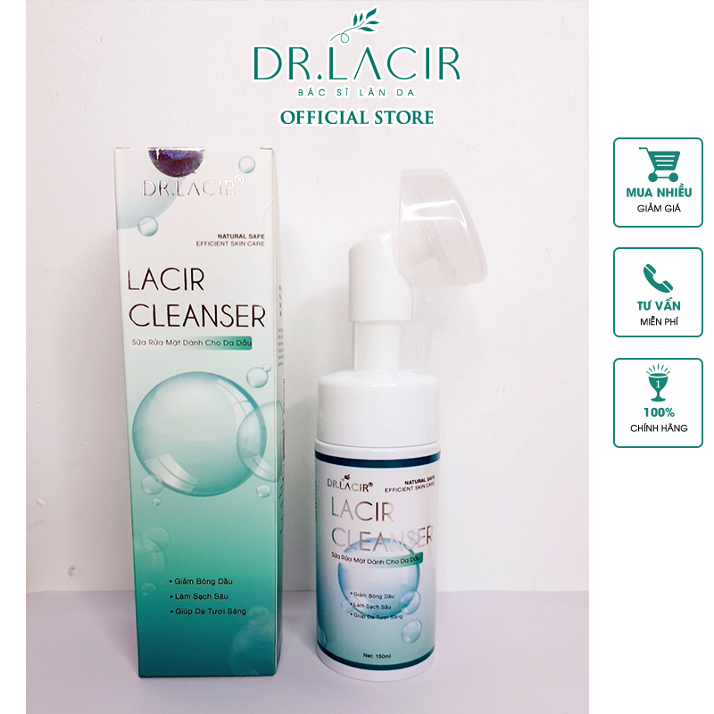 SỮA RỬA MẶT BẠC HÀ KIỀM DẦU-LACIR CLEANSER #DR01