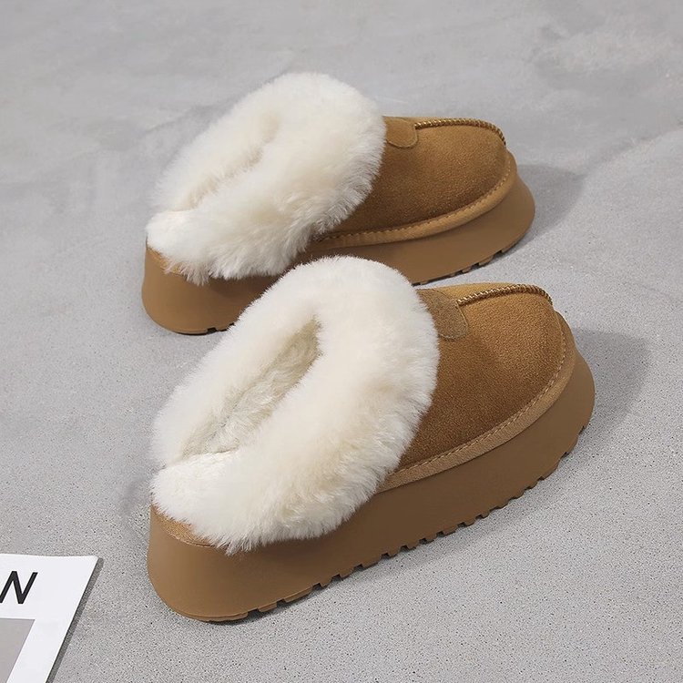 Giày Boot Lông Xù Phong Cách Hàn Quốc Thời Trang Mới Cho Nữ