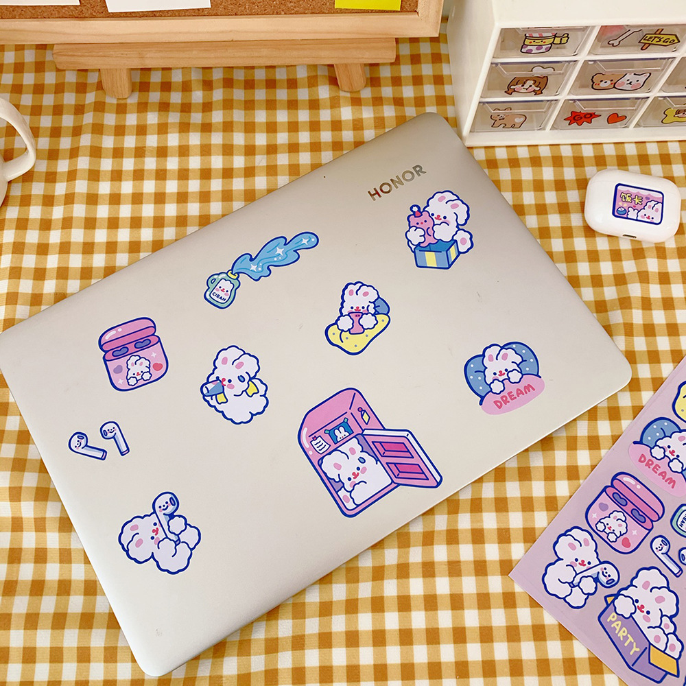 Set Sticker mẫu mới S49 màu tím mộng mơ