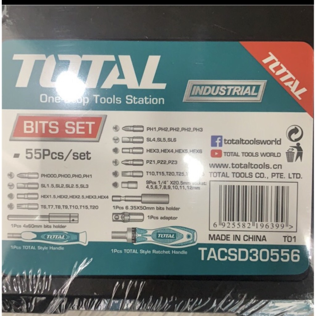Bộ 55 tua vít Total TACSD30556