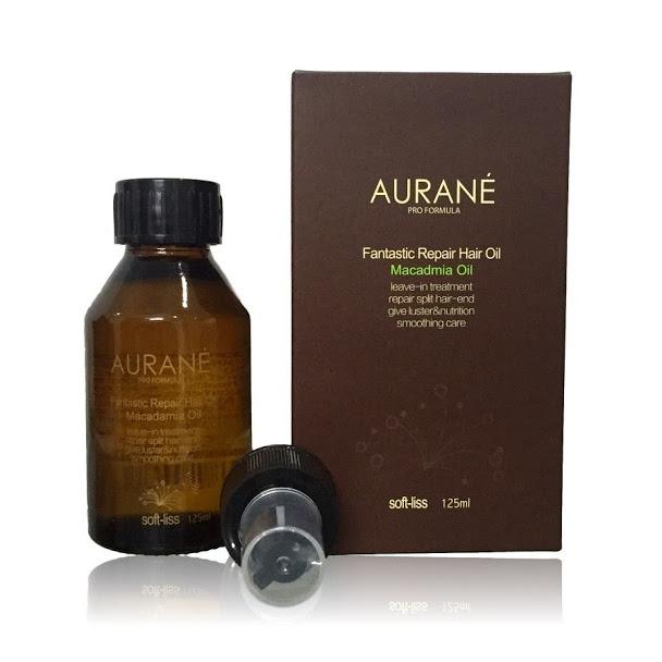 TOP 12 loại tinh dầu dưỡng tóc được các chị em tin dùng nhất 2021 36 Tinh dầu dưỡng tóc tinh chất Macadamia AURANE Softliss Fantastic Repair hair oil 125ml