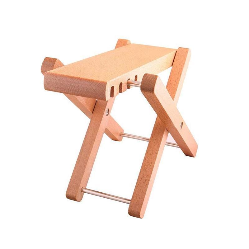 Solid Wood Guitar FootStools Adjustable 4 Levels Professional Folding Wood Footstool Pedal Adjustable Footstool From 5 Inch Up To 8.5 Inch,for Classical Acoustic Guitar Foot Rest