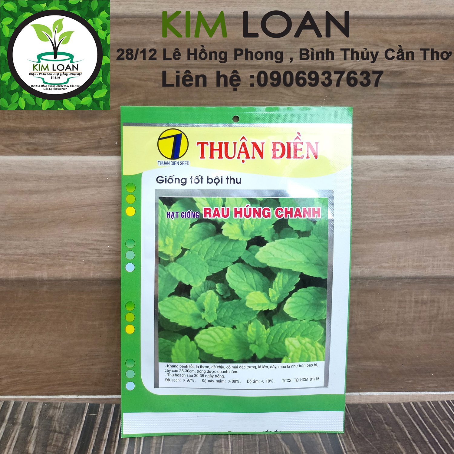 Hạt giống rau húng chanh gói 0.2g