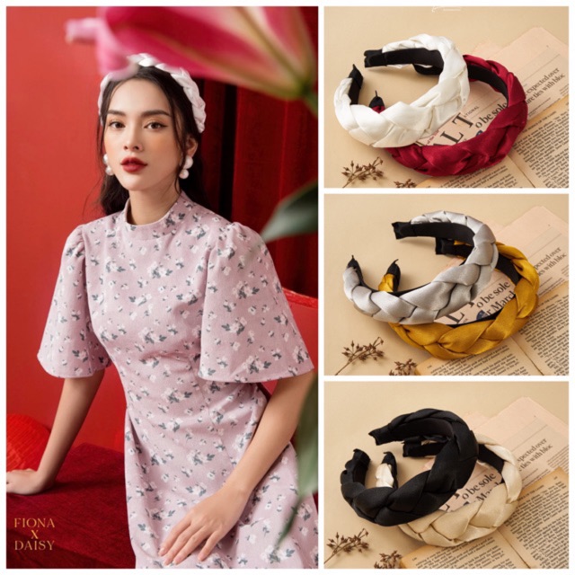 Bờm Mấn Satin Đính Hạt Trai