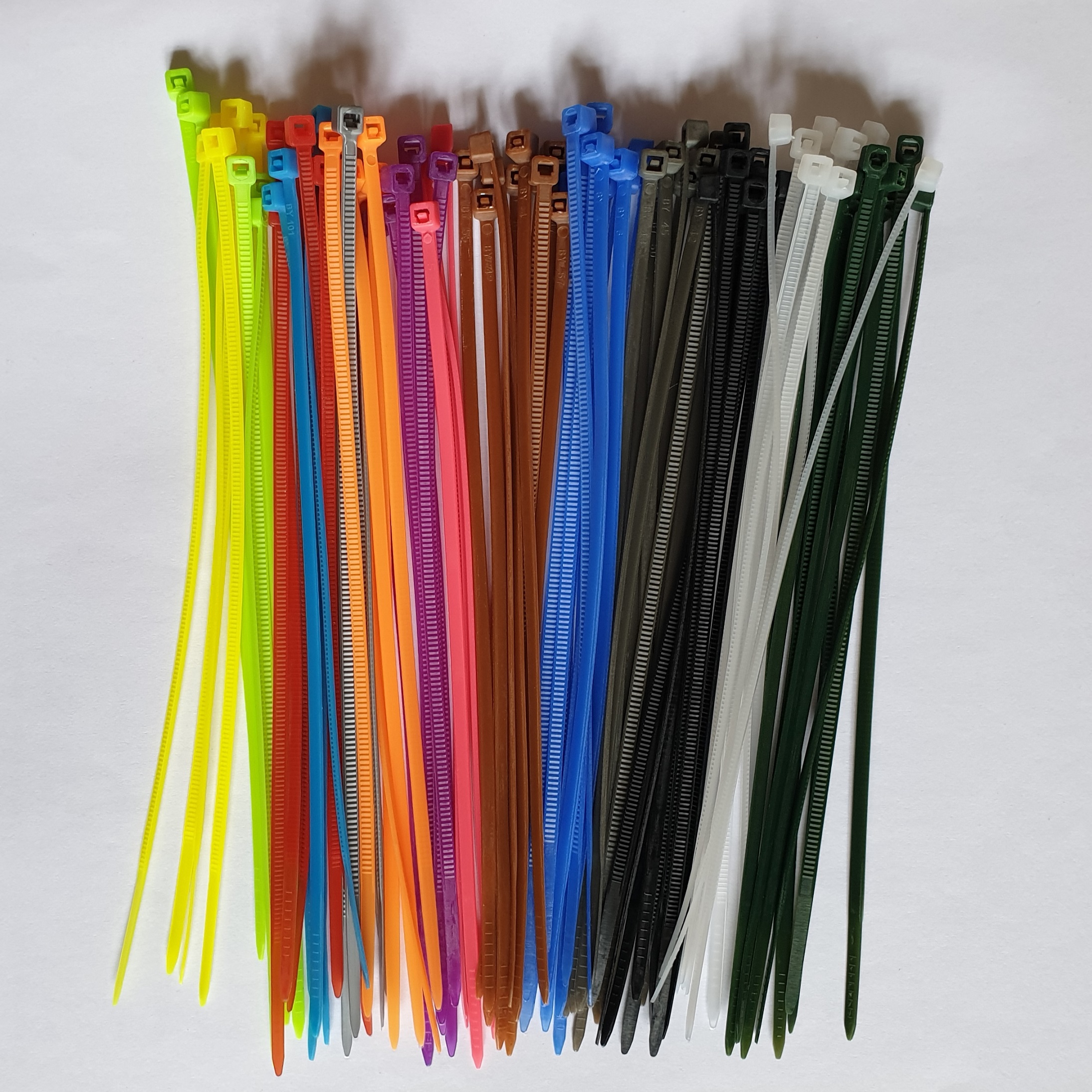 Package 100 thread drawstring plastic wire like plastic multicolour 10cm 15cm