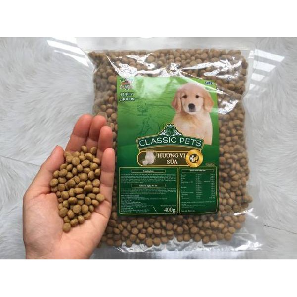 [400g] Hạt Classic Pets Cho Chó Con - Vị Sữa
