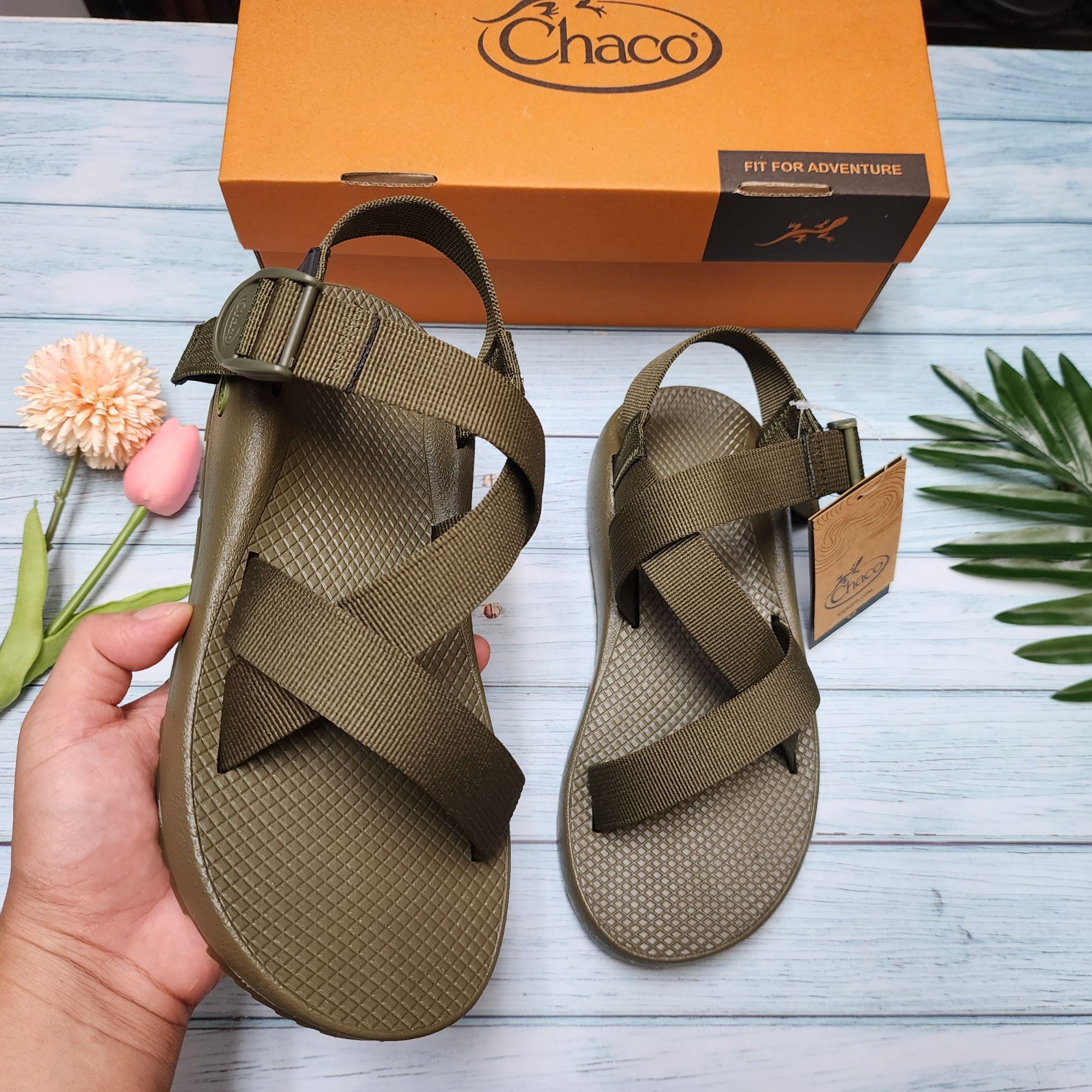 Dép Chaco Đế Thơm mã Xanh Rêu TG21