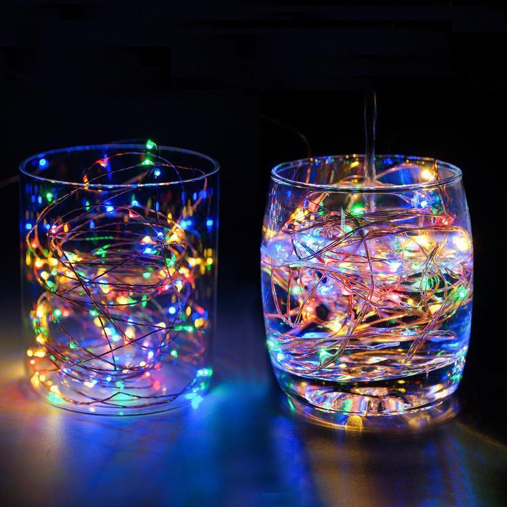 Dây đèn led pin 2met nhấp nháy 3 chế độ ( chớp nhanh , chớp chậm , không chớp )