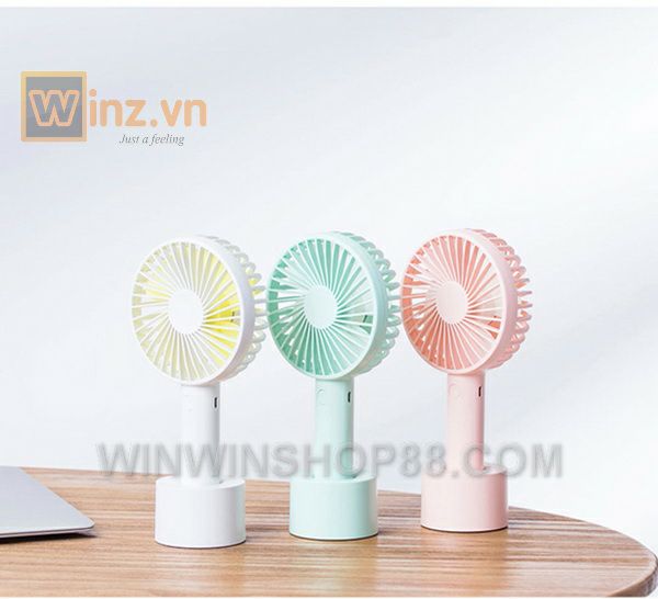 QUẠT MINI 4 CÁNH SS-2 DÙNG PIN SẠC- CÓ ĐẾ