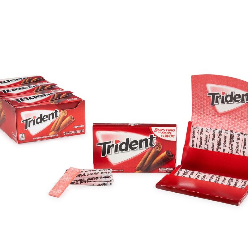 [HCM](4 vị) Kẹo gum Trident (14 viên - Sugarfree) - USA