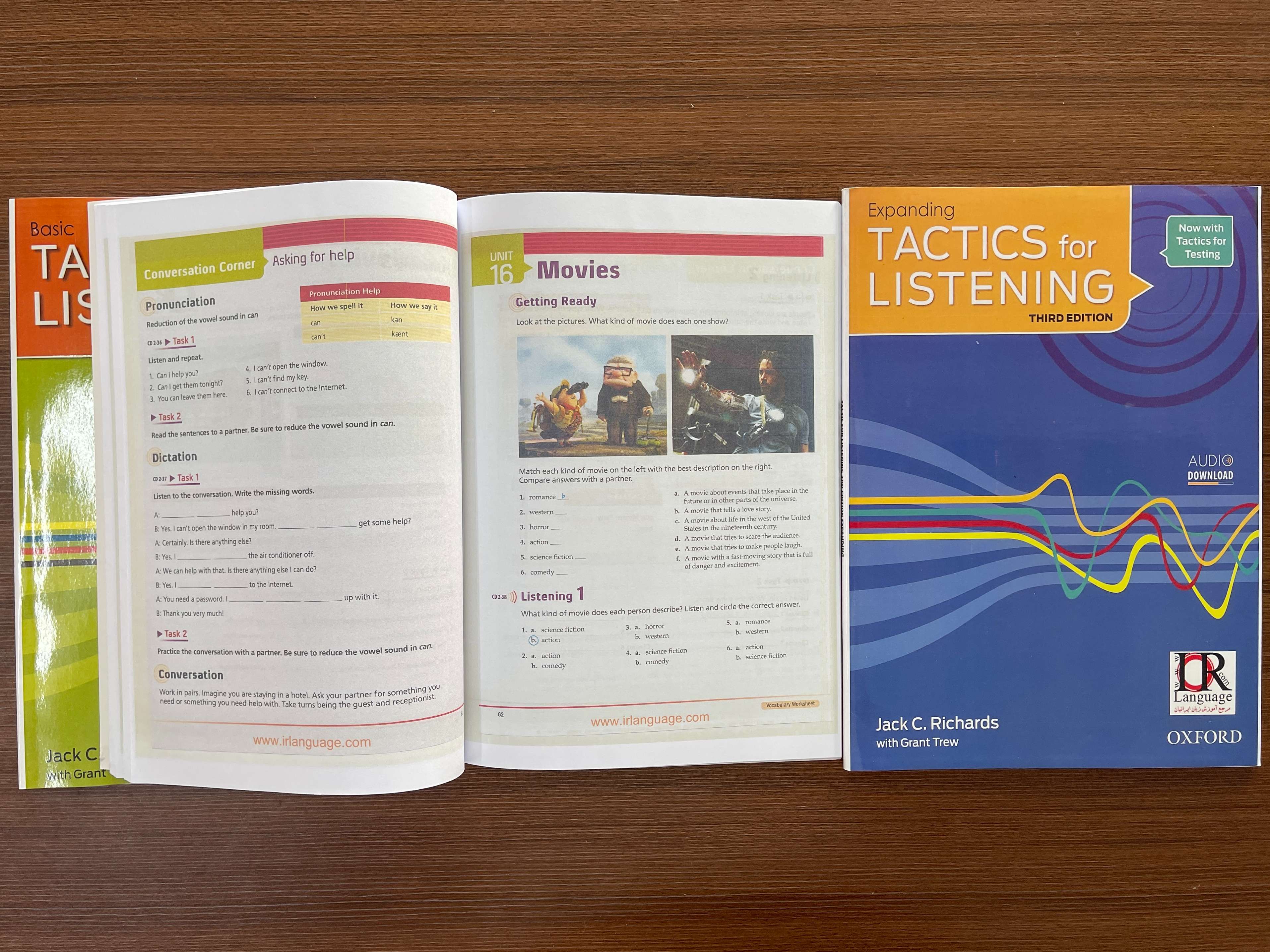 Bộ sách Tactics for Listening Basic Developing Expanding, file nghe và đáp án gửi qua mail