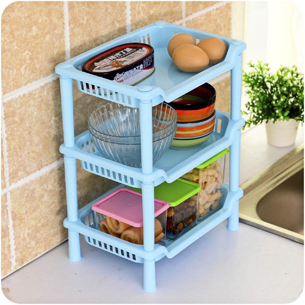 Kệ 3 tầng chữ nhật nhựa mini