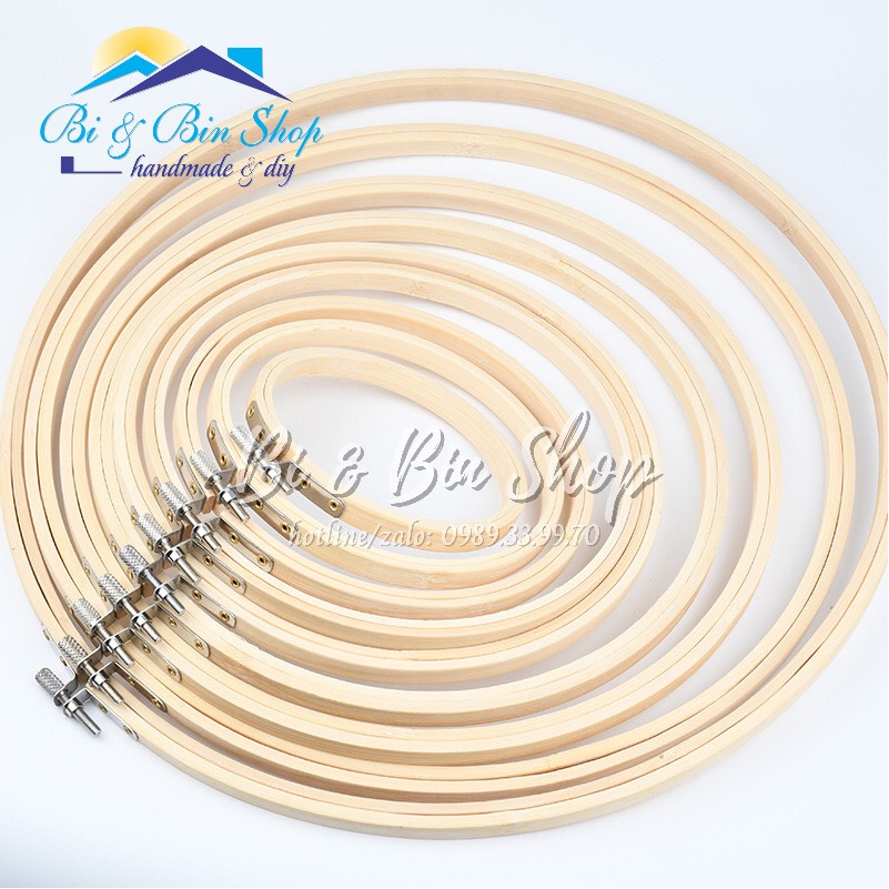 Natural bamboo beaded embroidery fabric hand round embroidery frame