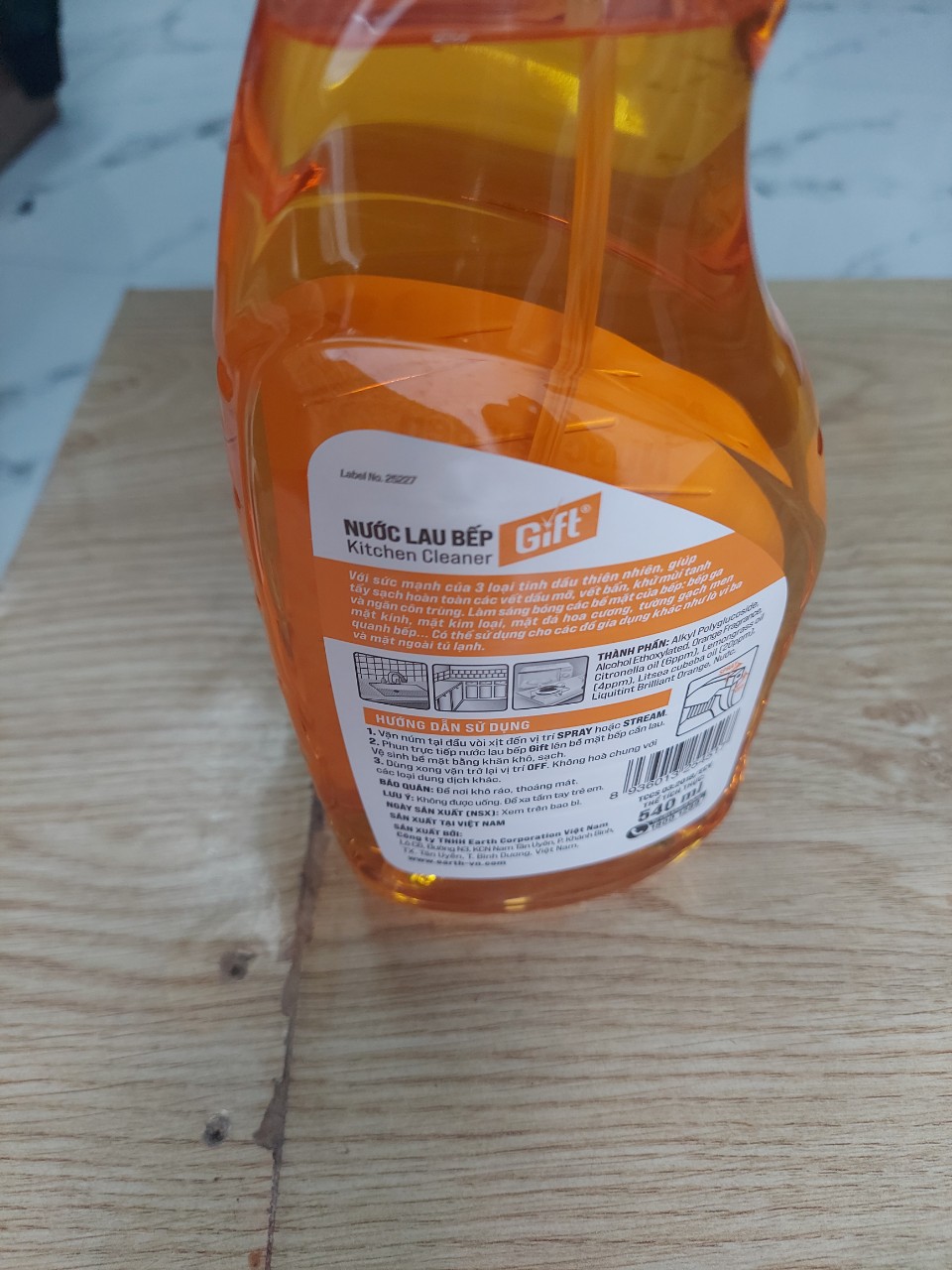 Nước lau bếp Gift 540ml- lau sạch thiết bị nhà bếp