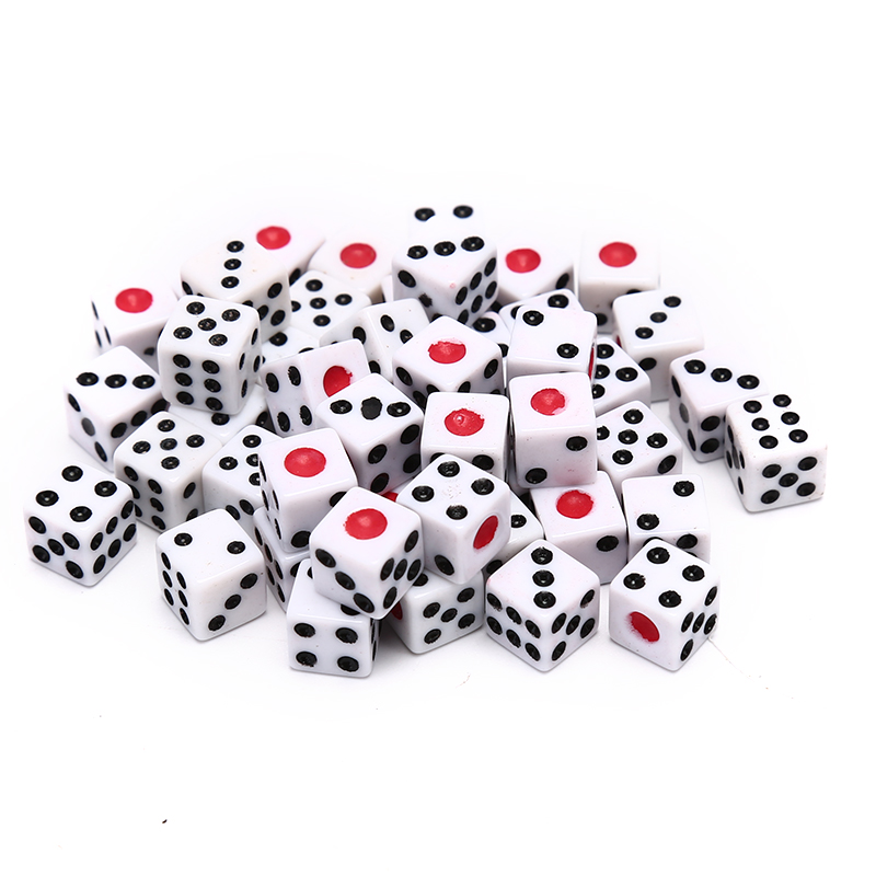 🎁JCTTTY🎀 Pnate 50pcs Dices Gaming Dice Standard Six Sided Dice Birthday Parties Board Game