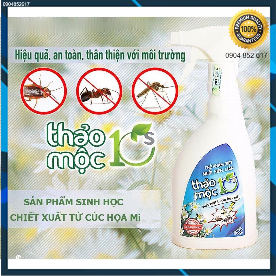 Xịt thảo mộc tiêu diệt và xua đuổi côn trùng - 10s