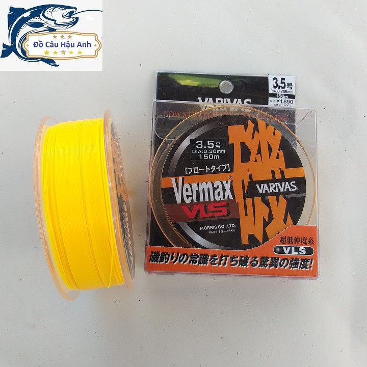 Cước câu cá Vermax 150m màu vàng siêu bền  (cam kết đổi trả trong 2 tuần đầu)
