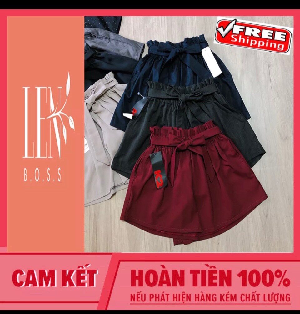 QUẦN SHORT KATE CỘT NƠ THỜI TRANG  (CÓ SAI ĐẠI)