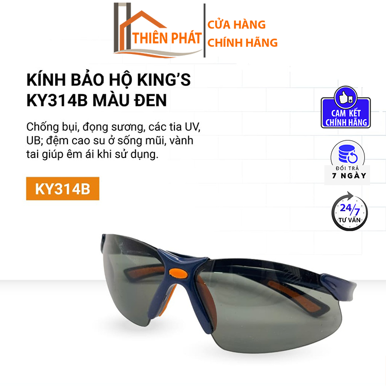 Kính bảo hộ chống lóa Kings 314B, kính hàn Kings