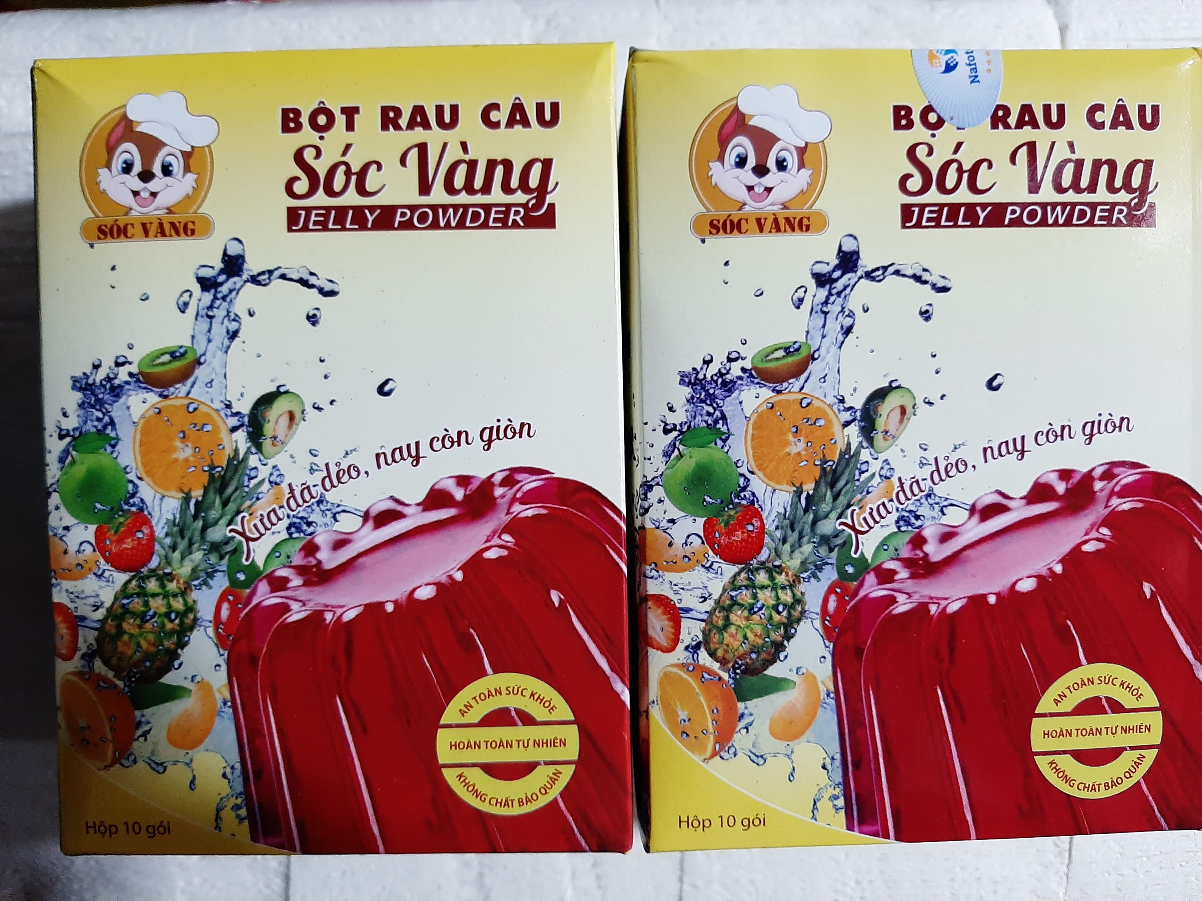 Bột Rau Câu Dẻo Giòn Sóc Vàng 12g