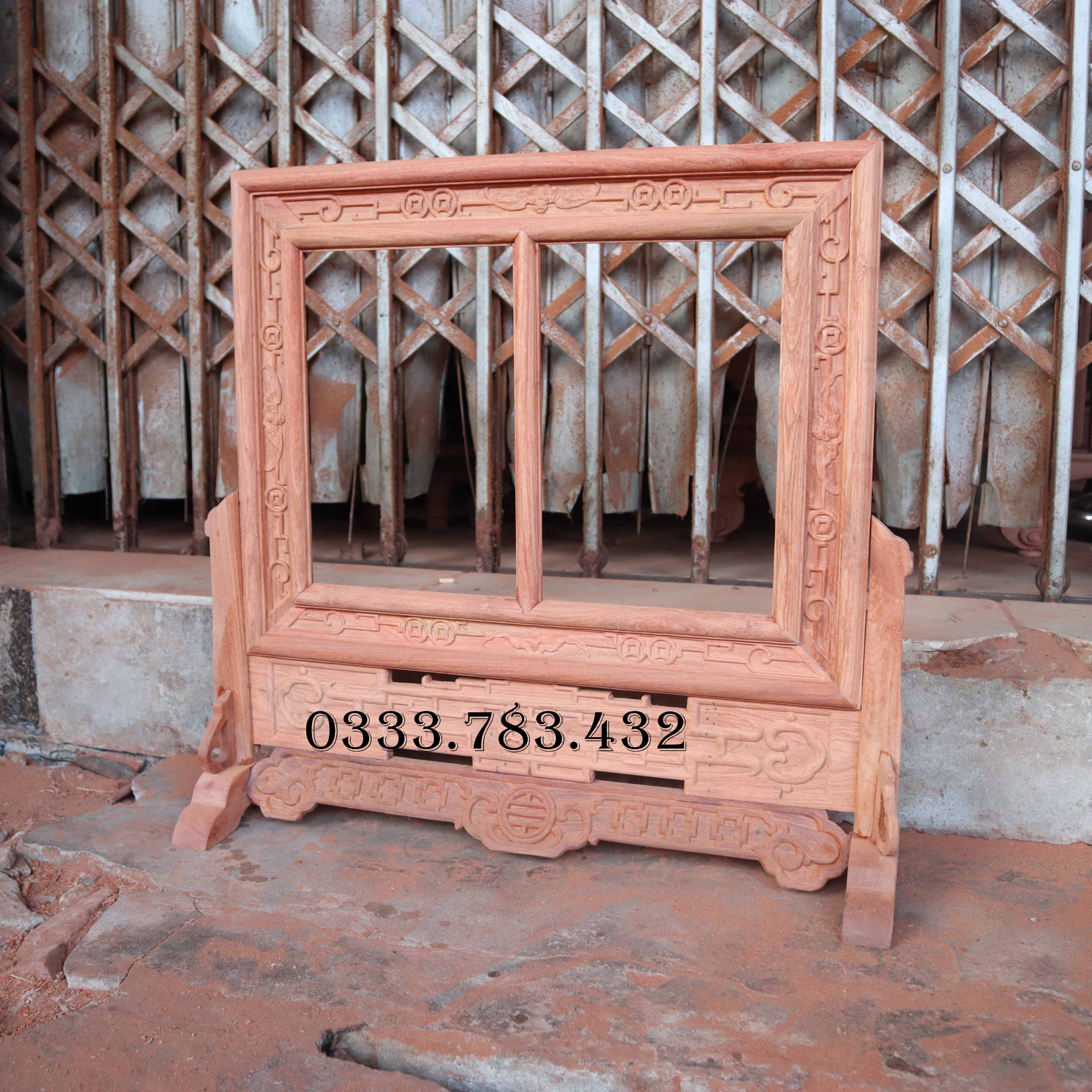 KHUNG ẢNH ĐÔI KÉP DƠI-KHUNG ẢNH THỜ ĐÔI (GỖ HƯƠNG CAO CẤP)