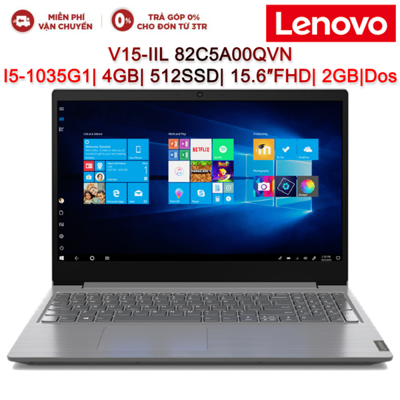 Bảng giá Laptop LENOVO V15-IIL 82C5A00QVN I5-1035G1| 4GB| 512SSD| 15.6″FHD| VGA 2GB| Dos Phong Vũ