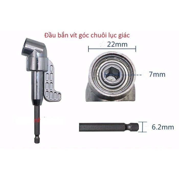 Đầu bắn vít góc,chuôi lục giác