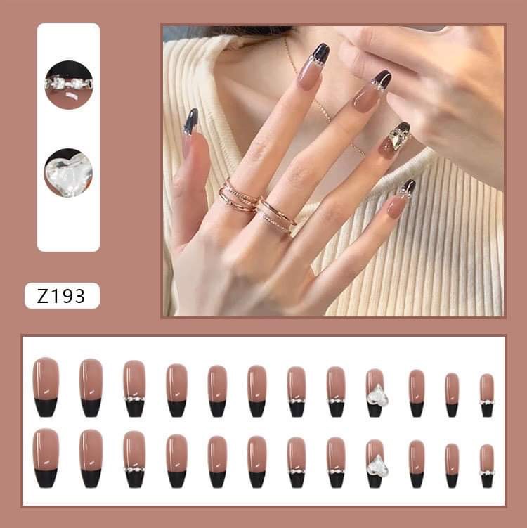 Set 24 Móng Tay Giả Thời Trang Kèm Keo dán