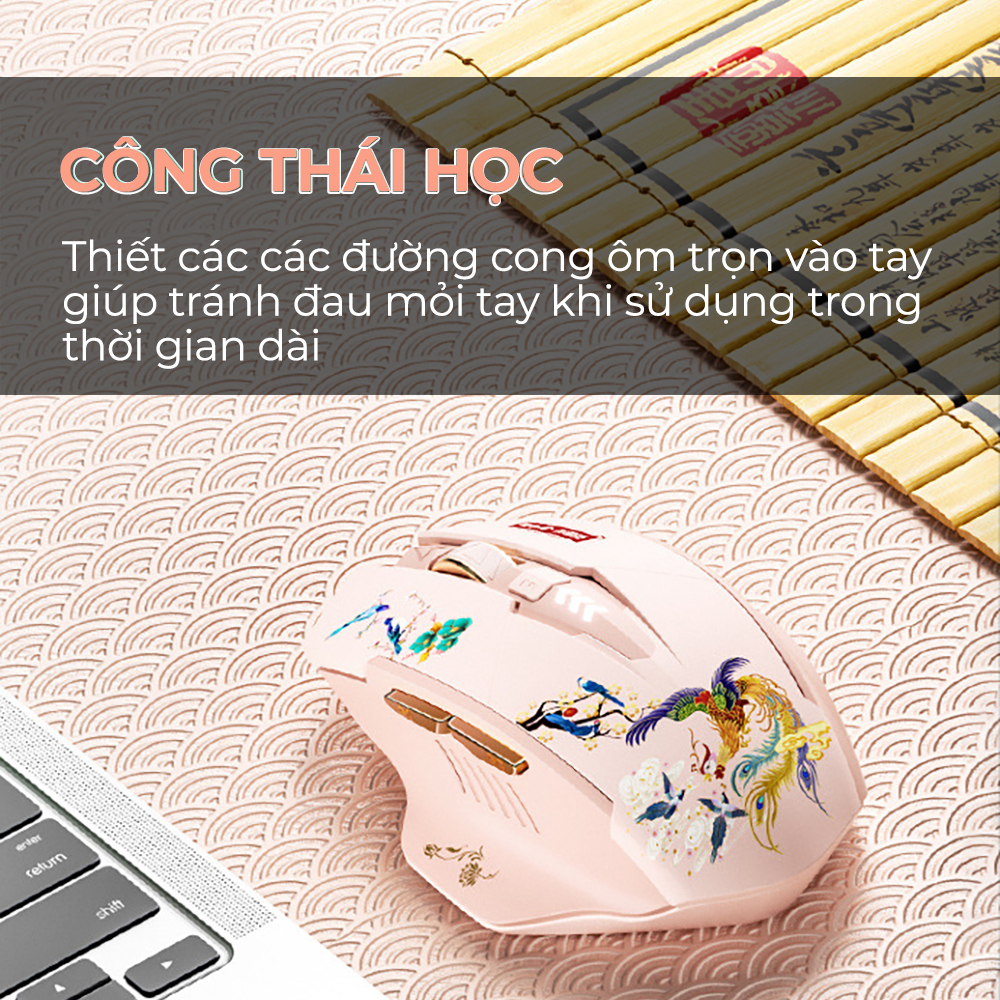 Chuột không dây bluetooth sạc pin SIDOTECH A10 Tết silent giới hạn gaming 6 nút bấm pin 3 tháng 5 mức điều chỉnh DPI tốc độ phản hồi cao công thái học chống mỏi tay cho laptop máy tính - Hàng chính hãng