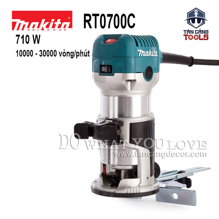 Máy phay makita rt0700c cốt 6.35 - 9.52 mm 710w