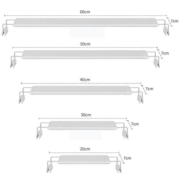 Đèn máng 12W cho hồ bể cá cảnh 60 - 70 cm Led XML-60, ánh sáng trắng cao cấp