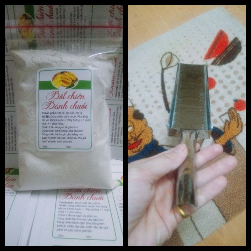 Combo 500gr bột chiên chuối + 01 khuôn