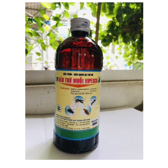 Trừ muỗi, côn trùng Dầu Trừ Muỗi Vipesco 480ml - Diệt muỗi, ruồi, kiến, gián, trong nhà ở, nhà xưởng, chuồng trại